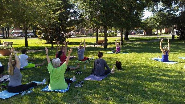 Yoga in the Park. Community health awareness in the most beautiful setting.