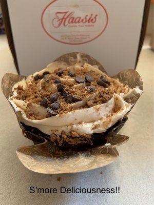 S'mores cupcake in all of it's glory!!