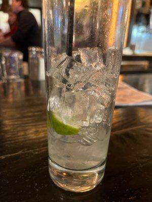 My Tom Collins with lime.