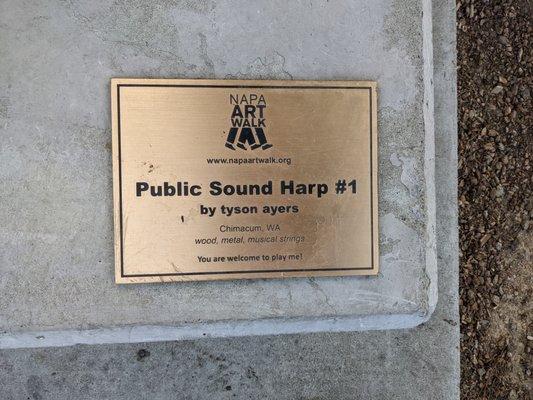 Public Sound Harp #1, Napa