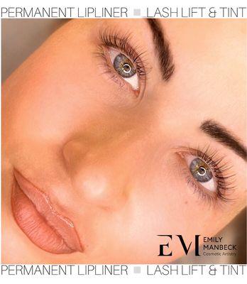 Permanent Lip Liner and Lash Lift & Tint by Emily Manbeck