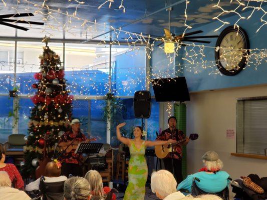 Entertainment during the eesidents annual winter ball.