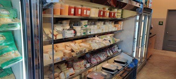 Prepared meals, sauces and cheeses.