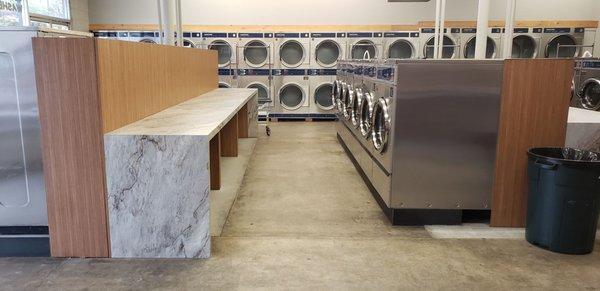 More clean folding areas with bigger washers to save money