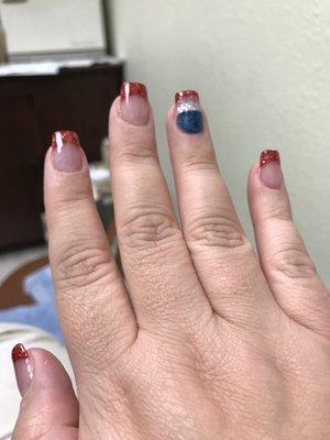 Loving it!!!! July 4th nails