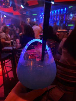 Blue martini drink