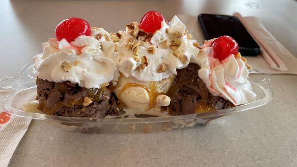 Delicious Banana Split - thank you Norreen for making the perfect every single time!!