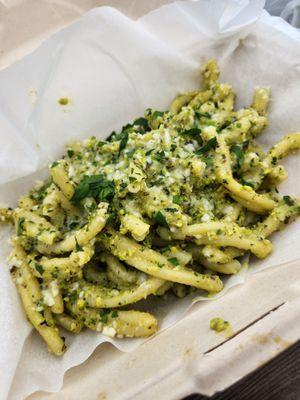 Pistachio pesto pasta