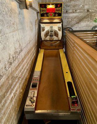 Vintage skee ball machine