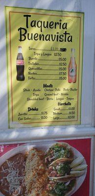 A very different menu from the West Allis truck.