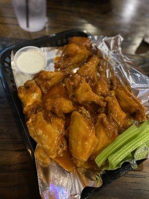 Honey hot wings.