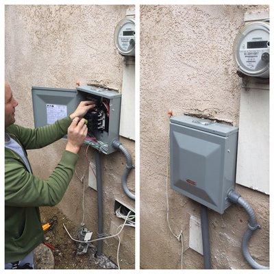 Installing a sub-panel for a customer in Irvine city #berryhillelectrical