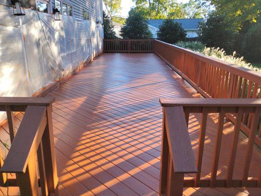 Deck staining