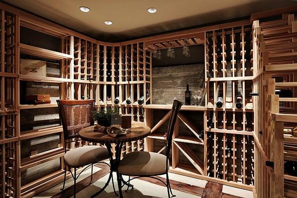 Wine cellar in Piedmont home.