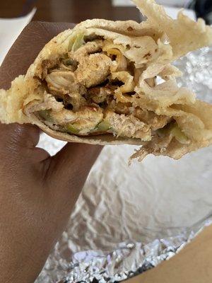 Chicken shawarma wrap