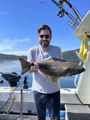 8 LB HALIBUT THAT WE NAMED ROY