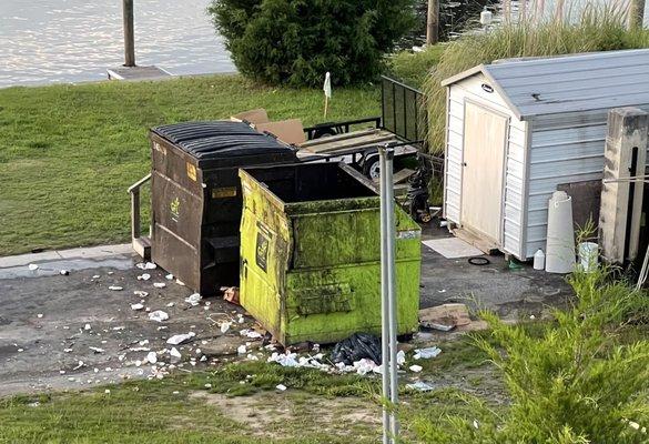 Mariner Bar and Grill Dumpster! 20 feet from the waterway!