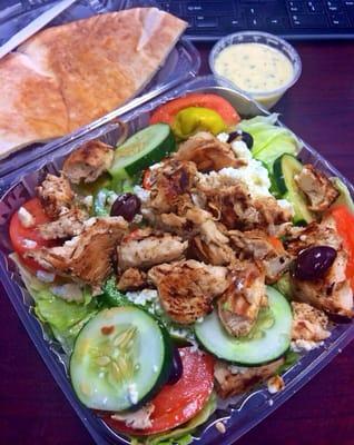 Grilled chicken & Greek salad! So delicious  & super fresh