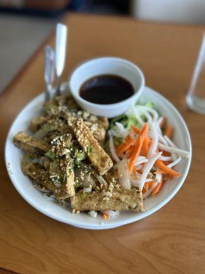 Vermicelli with tofu  Com Rau Xao GA Hay