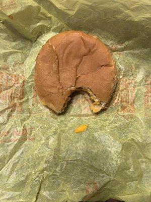 When you get home to an employee taking a bite out of your cheeseburger -This is absolutely unacceptable and unsanitary!