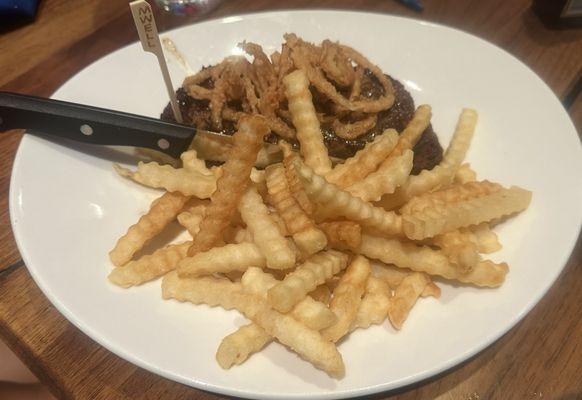 New York Steak with a side of fries