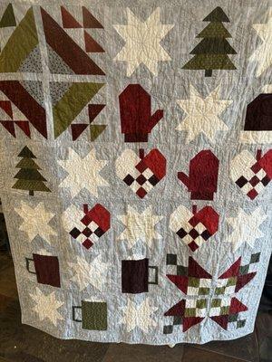 Here's a quilt I made in one of their classes called "Winter Mix"