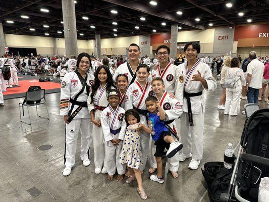 Worlds Tournament 7/2023 after Mr. Rico tested for his 6th degree black belt