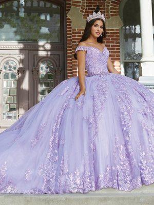 Twilight is your Pensacola Quinceanera headquarters!  This lavender Quince dress is one of our favorites and turns into a short dress option