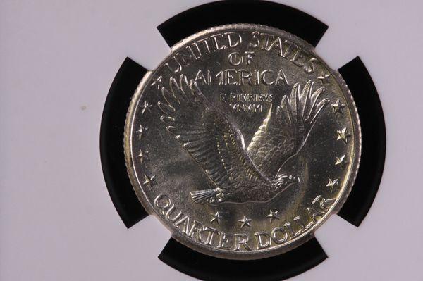 Reverse of the standing liberty quarter.