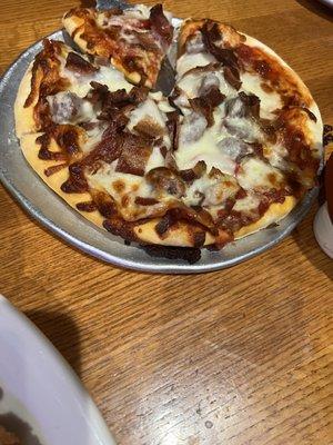 9" all meats pizza