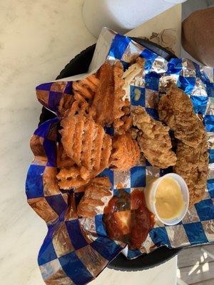 Tenders and sweet potato