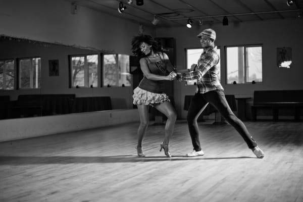 Samantha and Johnny dancing at our studio.