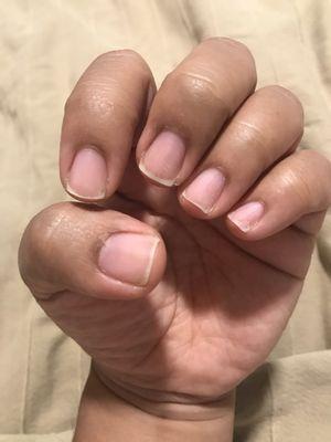 Buffered nails with cuticle oil - still a sub-par file job.