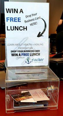 Win a free lunch offer