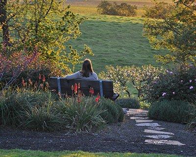 One of the many restful places to sit and reflect