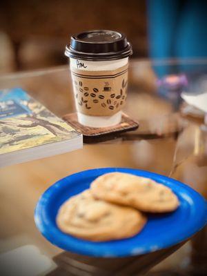 Gluten free cookies and an Americano.