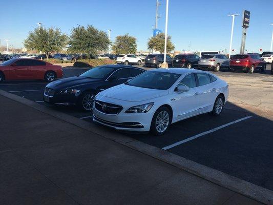 Traded in my Jag XF (left) for Milo's vehicle, which I'm happy with.