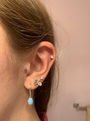 Tragus piercing