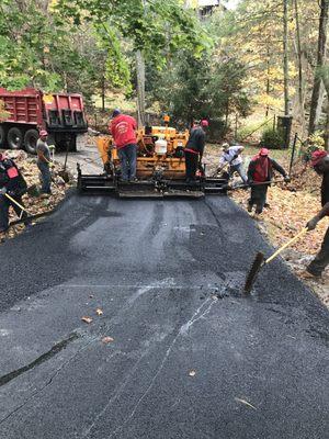 Cummings Construction Driveway repaving project Weston CT