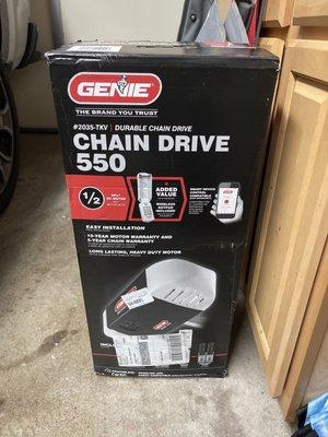 My new garage door opener