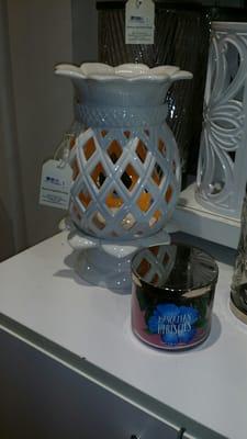 Big selection of candle holders (large & small) at this location.