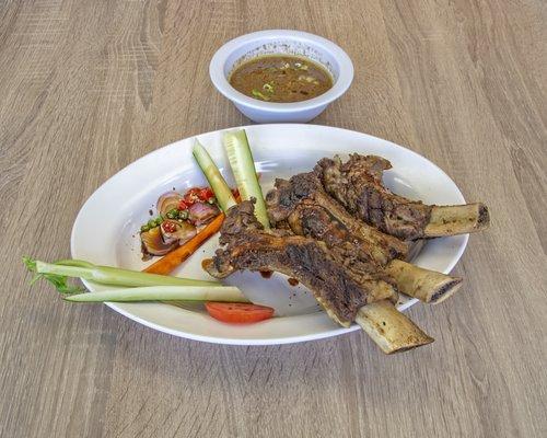 Our Beef ribs with complimentary side Konro Soup