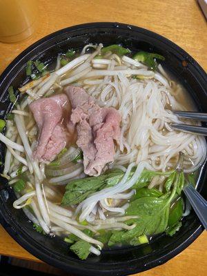 P6. Pho with rare steak and brisket