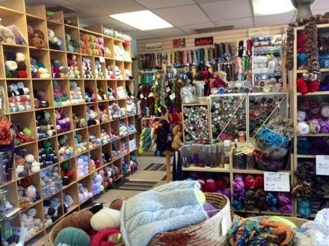 Back corner inside the shop. So many beautiful yarns to choose from.