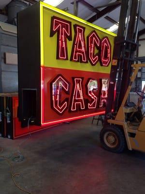 Awesome! Taco Casa building signs!