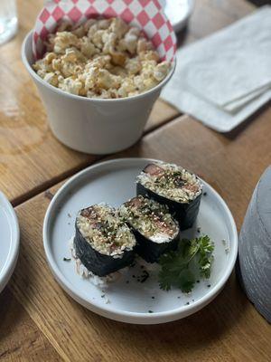 Popcorn and Spam Musubi