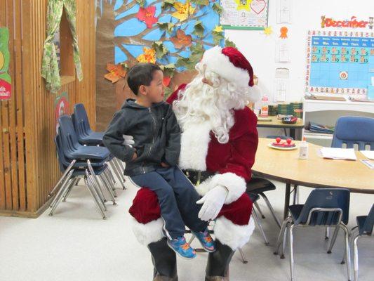 Kiddo telling Santa his long list of wants for Christmas :)