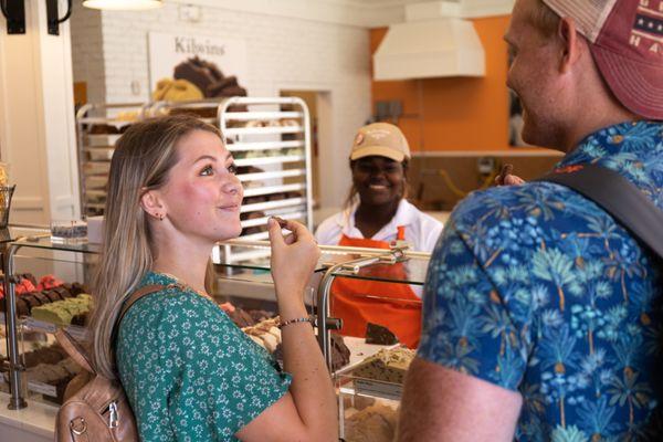 Fudge tasting on Mackinac Island