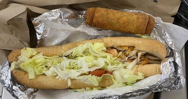 Whiting fish hoagie