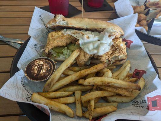 Chicken Finger sandwich with Saint Tampa Guava Habanero